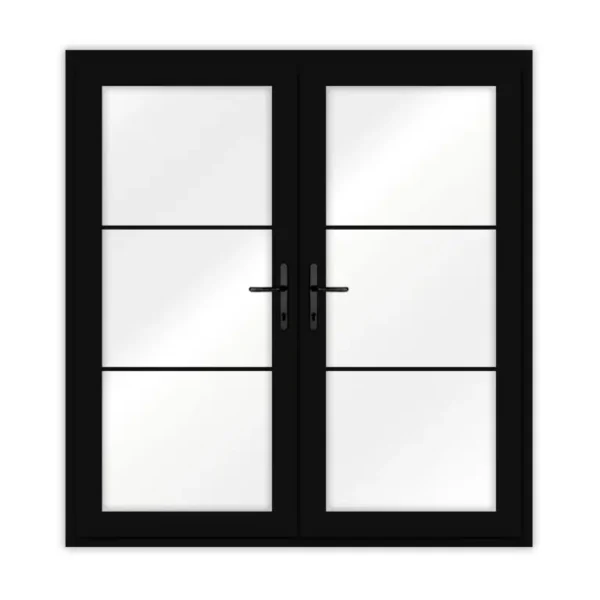 Heritage Style Grey uPVC French Doors