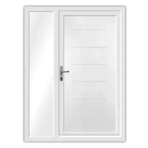 London Solid Panel UPVC Front Door with Side Window