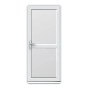 UPVC Door | Unglazed with Mid Rail & Flat Panels