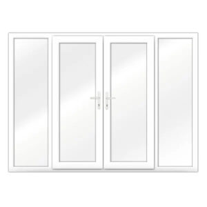 PRE MADE – In stock – uPVC French Doors with Side Panels