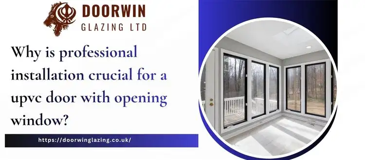 upvc door with opening window